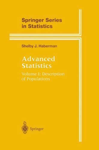 Advanced Statistics, Vol. 1 Description of Populations 1st Edition PDF