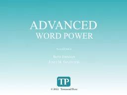 Advanced Word Power Second Edition Answers PDF