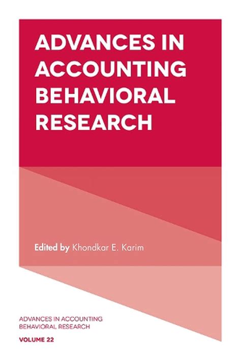 Advances in Accounting Behavioral Research, Volume 7 (Advances in Library Administration & O Kindle Editon