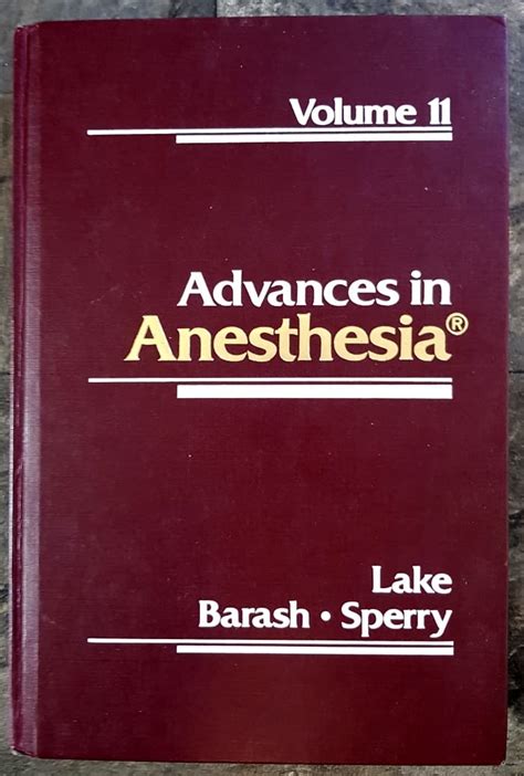 Advances in Anesthesia Advances in Anesthesia 11 Epub