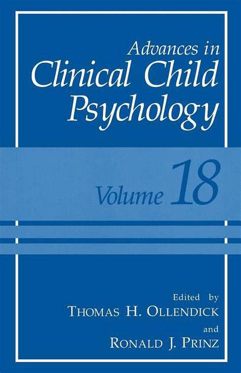 Advances in Clinical Child Psychology Volume 7 Reader