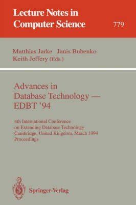 Advances in Database Technology - EDBT 94 4th International Conference on Extending Database Techno Reader