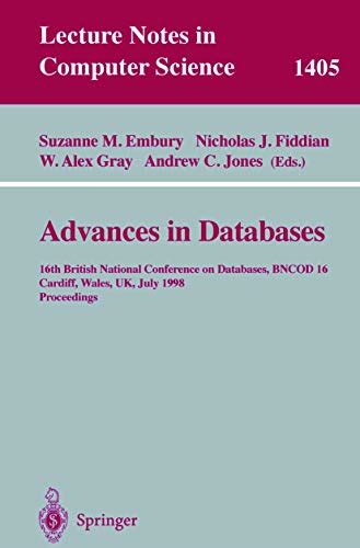 Advances in Databases 16th British National Conference on Databases PDF