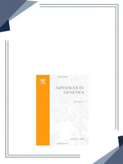 Advances in Genetics, Vol. 43 1st Edition Kindle Editon