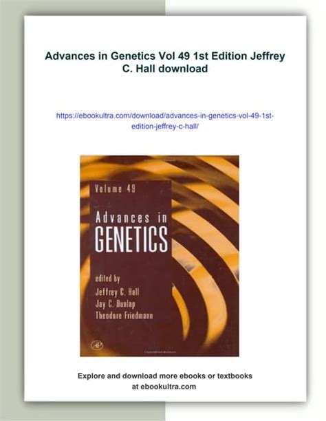 Advances in Genetics, Vol. 64 Epub