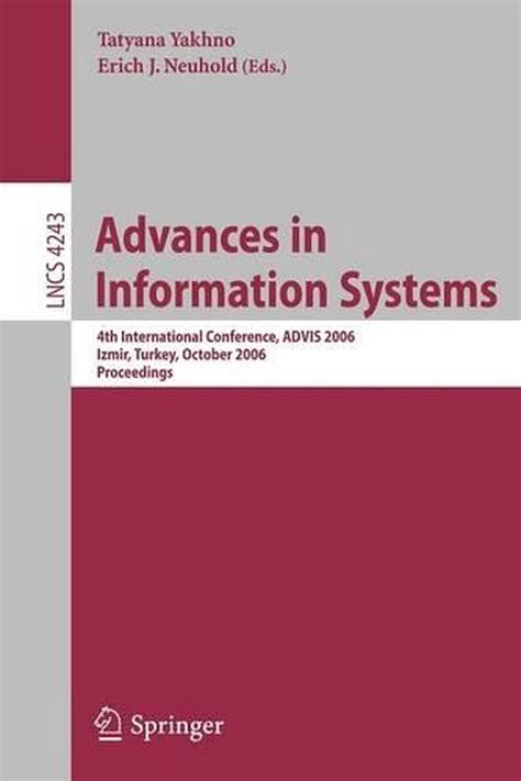Advances in Information Systems 4th International Conference, ADVIS 2006, Izmir, Turkey, October 18- Reader
