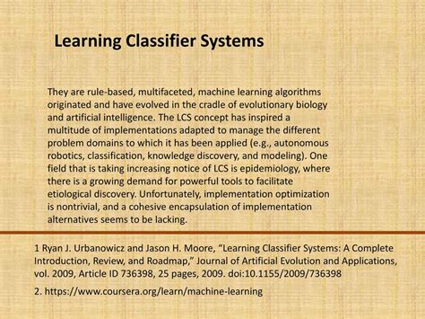 Advances in Learning Classifier Systems Doc