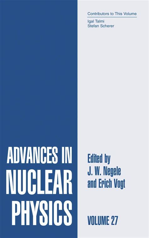 Advances in Nuclear Physics, Vol. 27 1st Edition Epub