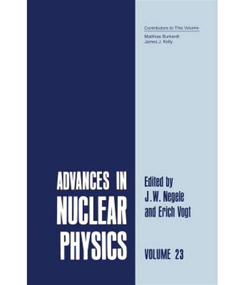 Advances in Nuclear Physics Volume 23 1st Edition Doc