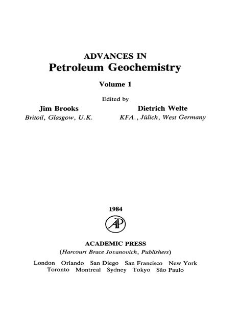 Advances in Petroleum Geochemistry Kindle Editon