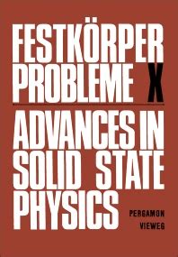 Advances in Solid State Physics 1st Edition PDF