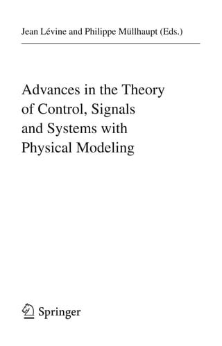 Advances in the Theory of Control PDF