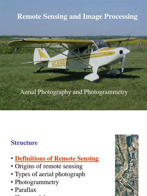 Aerial Photography and Remote Sensing An Introduction Reader