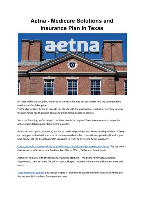 Aetna Medicare Insurance Plans: The Ultimate Guide