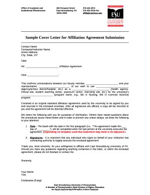 Affiliation Letter Template