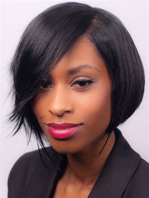 African American Short Wigs Styles 6" With Bangs Lace Front Wigs