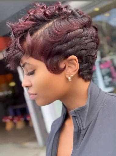 African American Short Wigs Synthetic Curly Boycuts Wigs