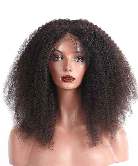 Afro Curl 150% Density Human Hair Lace Front Wigs