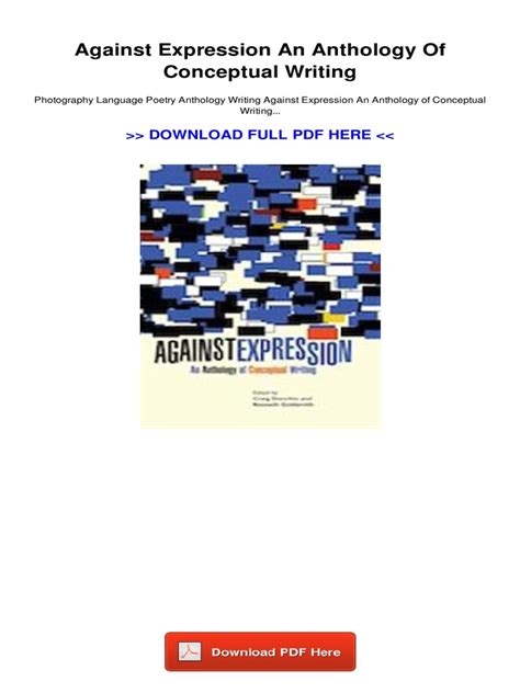 Against Expression An Anthology of Conceptual Writing Epub