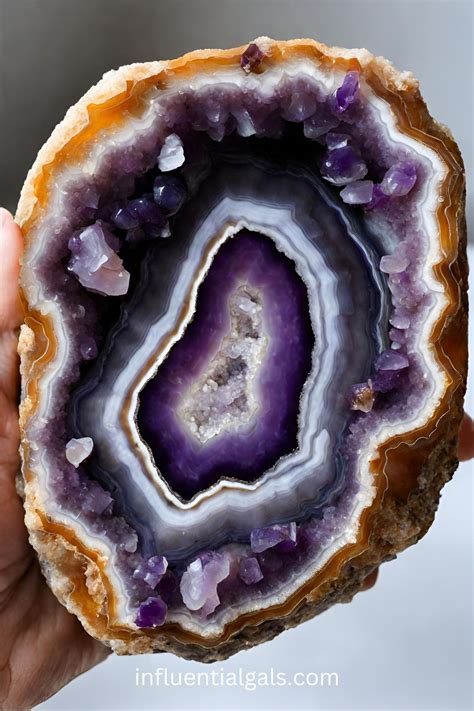 Agate with Amethyst: