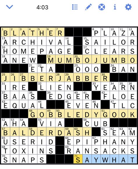 Age 18 NYT Crossword Clue: "Game Theme"