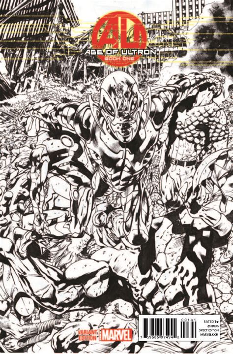 Age of Ultron 1 Bryan Hitch Sketch Variant  Kindle Editon