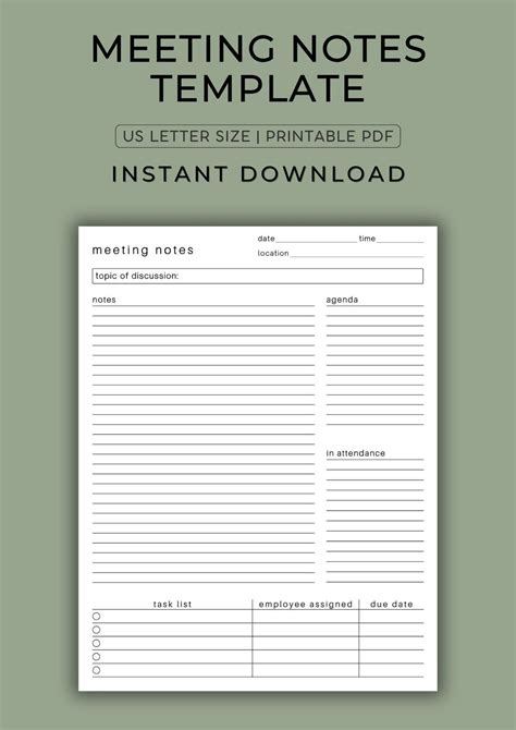 Agenda Template With Notes