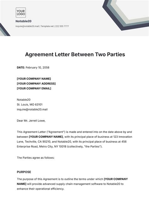 Agreement Between Two Parties: 4 Key Examples