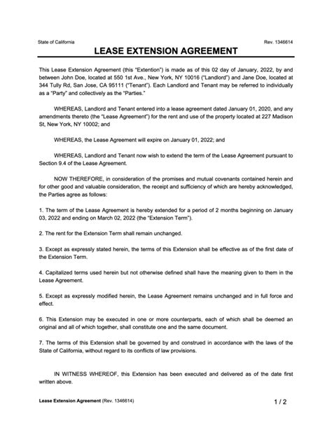 Agreement to Extend Lease: A Comprehensive Guide for Extending Your Rental Term