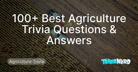 Agriculture Trivia Questions And Answers Doc