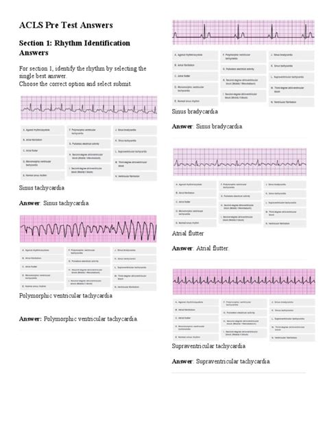 Aha Acls Pretest Answers 2013 Doc