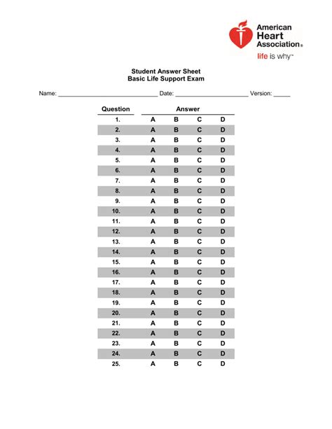 Aha Bls For Healthcare Providers Test Answer Key Doc