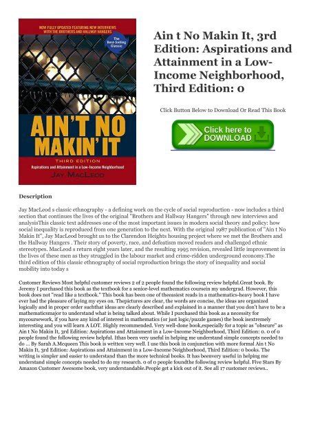 Ain t No Makin It 3th third edition Doc