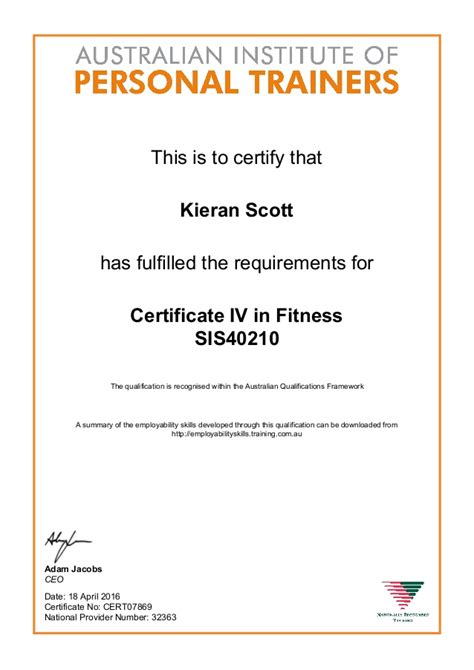 Aipt Cert 4 Personal Training Answers Doc