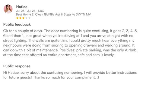 Airbnb Host Review Template