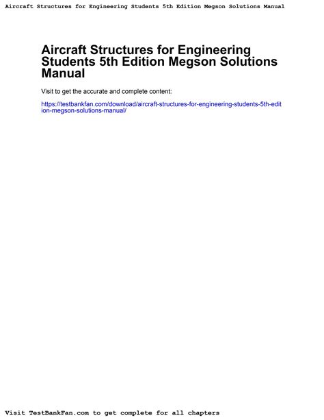 Aircraft Structures Megson Solutions Doc