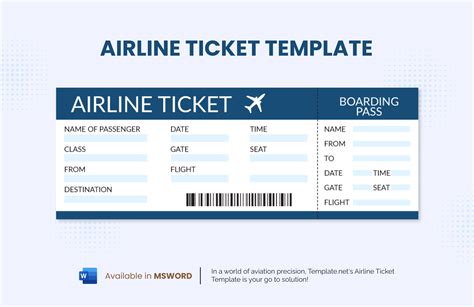 Airline Ticket Template