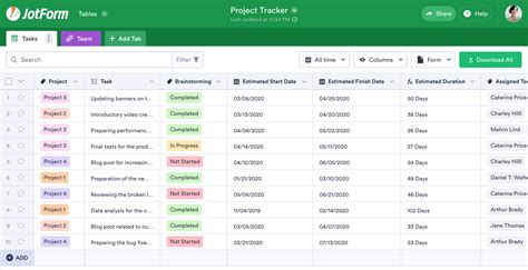 Airtable Project Tracker Template