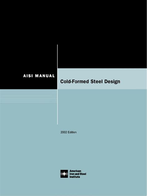 Aisi Cold Formed Steel Design Manual Ebook Kindle Editon