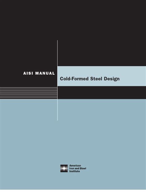 Aisi Cold Formed Steel Design Manual Ebook Kindle Editon