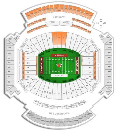 Alabama Bryant Denny Seating Chart
