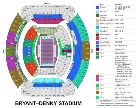 Alabama Crimson Tide Seating Chart