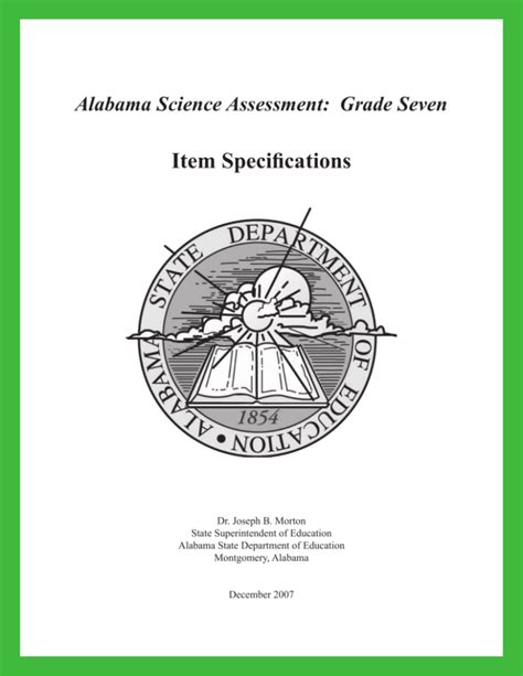 Alabama Science Assessment Grade 7 Answers PDF