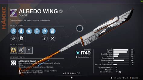 Albedo Wings: Soaring to Destiny in Destiny 2