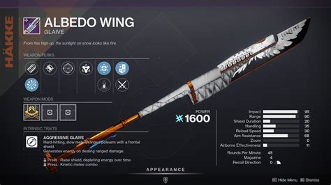 Albedo Wings in Destiny 2: Unveiling Their History, Powers, and Significance