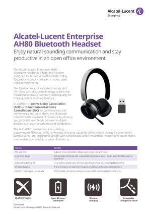 Alcatel Bluetooth Headset Earpiece Lightweight Doc