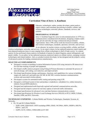 Alexander Kaufman: Curriculum Vitae of an Academic Trailblazer