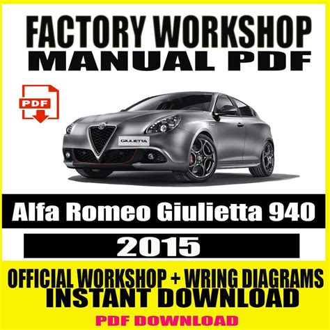 Alfa Romeo Giulietta 940 Workshop Manual PDF Doc