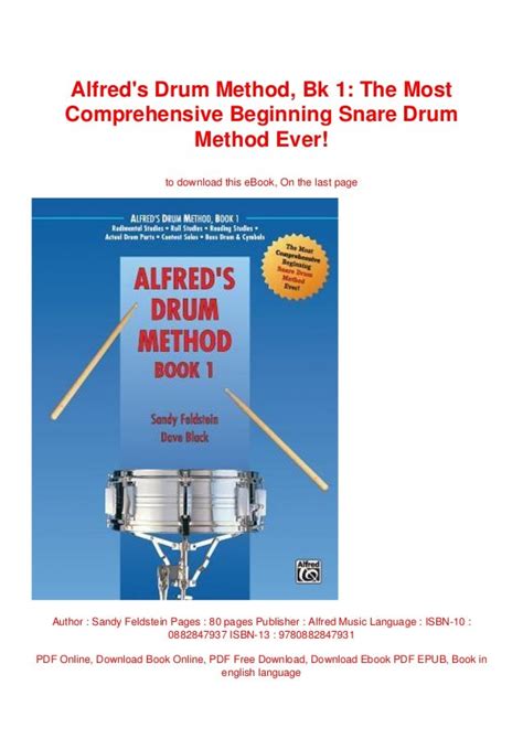 Alfreds Drum Method Comprehensive Beginning Doc