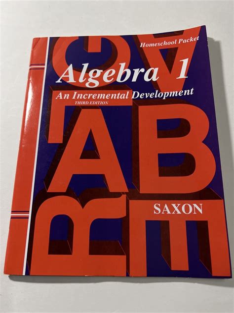 Algebra 1 An Incremental Development : Home Study Doc